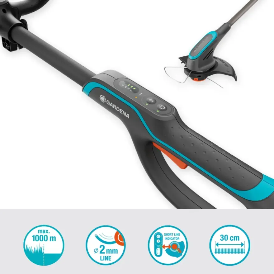 Gardena 18V grastrimmer PowerTrim 30 cm incl. 2.0Ah accu + lader