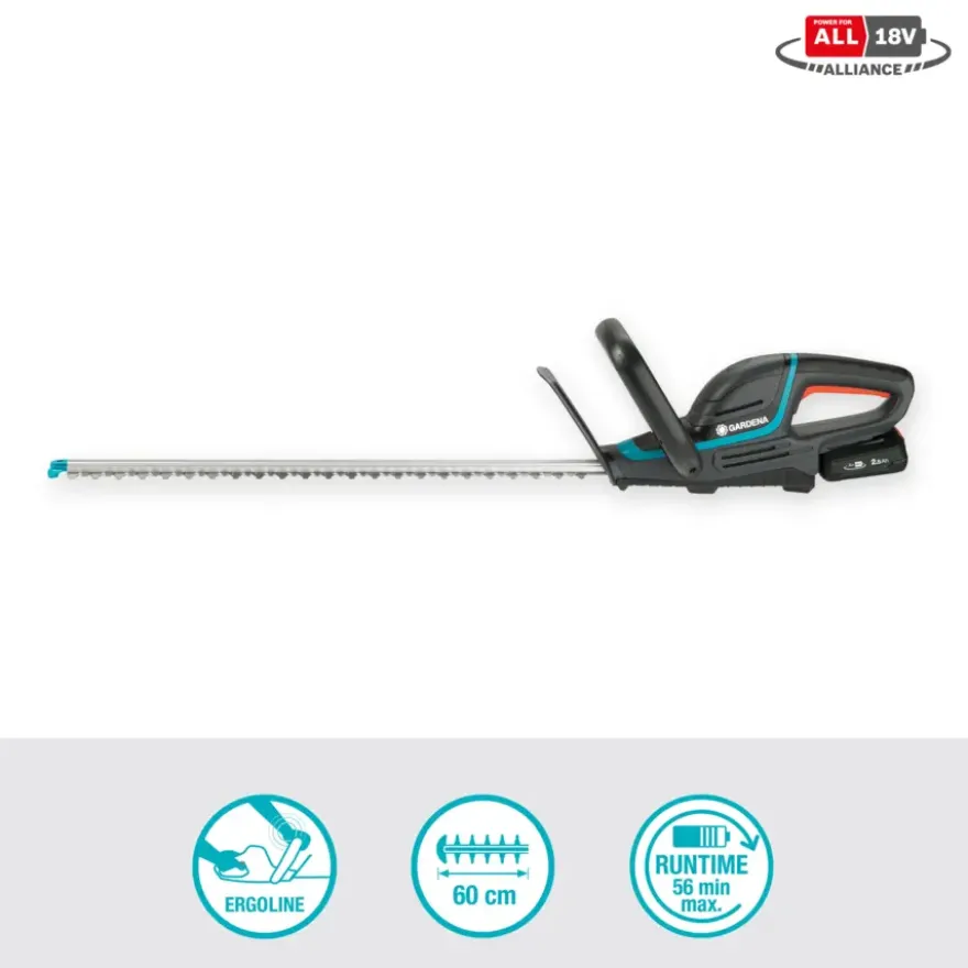 Gardena 18V heggenschaar ComfortCut 60 cm incl. accu + lader