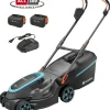 Gardena 2x18V grasmaaier Powermax P4A 37cm incl. twee 4.0Ah accu's + lader