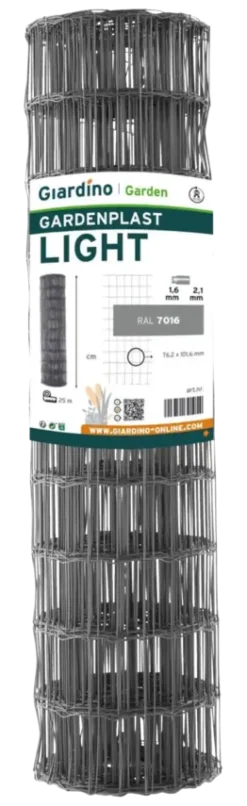 Gardenplast light tuingaas 100 cm x 25 m antraciet