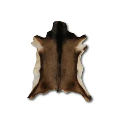 Geitenvacht Vloerkleed Bruin Gemeleerd 20 mm 70x50 cm