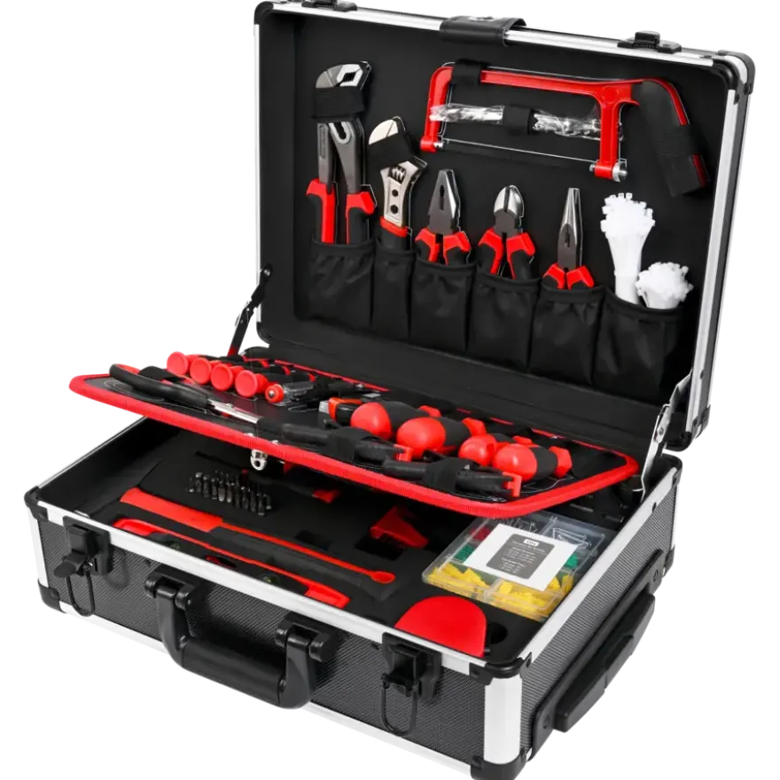 Gereedschapskoffer / trolley met 299-delige set handgereedschap