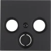 Gira E2 Centraalplaat Radio/TV Mat Zwart