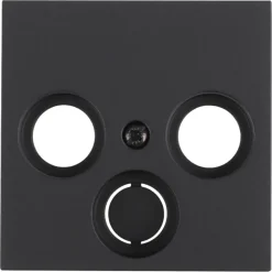 Gira E2 Centraalplaat Radio/TV Mat Zwart