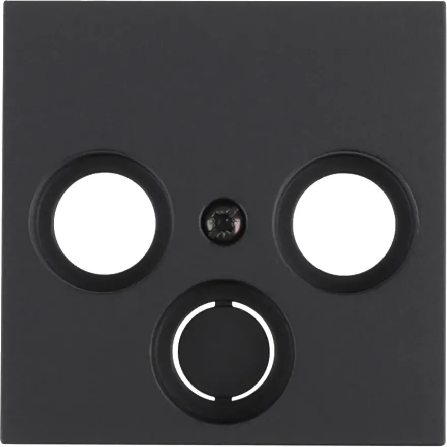 Gira E2 Centraalplaat Radio/TV Mat Zwart