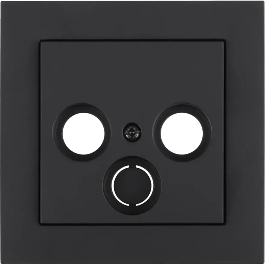 Gira E2 Centraalplaat Radio/TV Mat Zwart