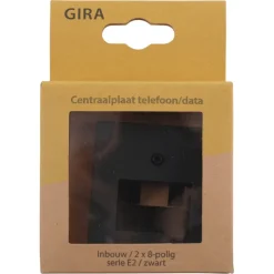 Gira E2 Centraalplaat UTP Mat Zwart