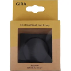 Gira E2 Inbouw Centraalplaat Dimmer Mat Zwart