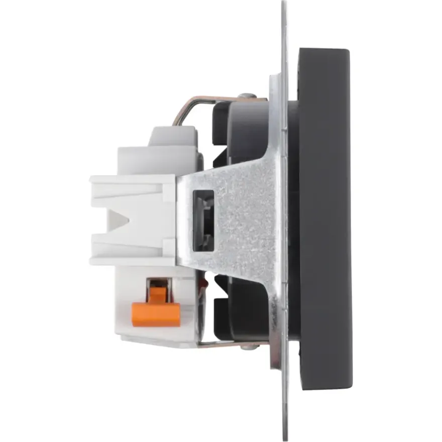 Gira E2 Inbouw Enkel Geaard Stopcontact Mat Zwart