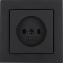 Gira E2 Inbouw Enkel Stopcontact Mat Zwart