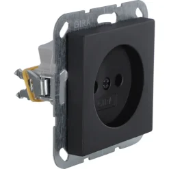 Gira E2 Inbouw Enkel Stopcontact Mat Zwart