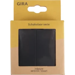 Gira E2 Inbouw Serieschakelaar Mat Zwart