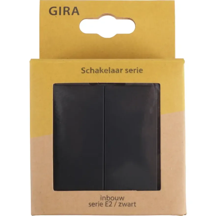 Gira E2 Inbouw Serieschakelaar Mat Zwart