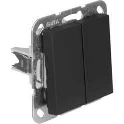 Gira E2 Inbouw Serieschakelaar Mat Zwart