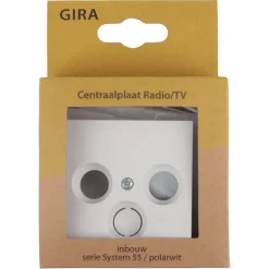 Gira ST55 Centraalplaat Radio/TV Wit