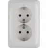 Gira ST55 Inbouw Dubbel Geaard Stopcontact Wit