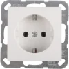 Gira ST55 inbouw enkel geaard stopcontact wit