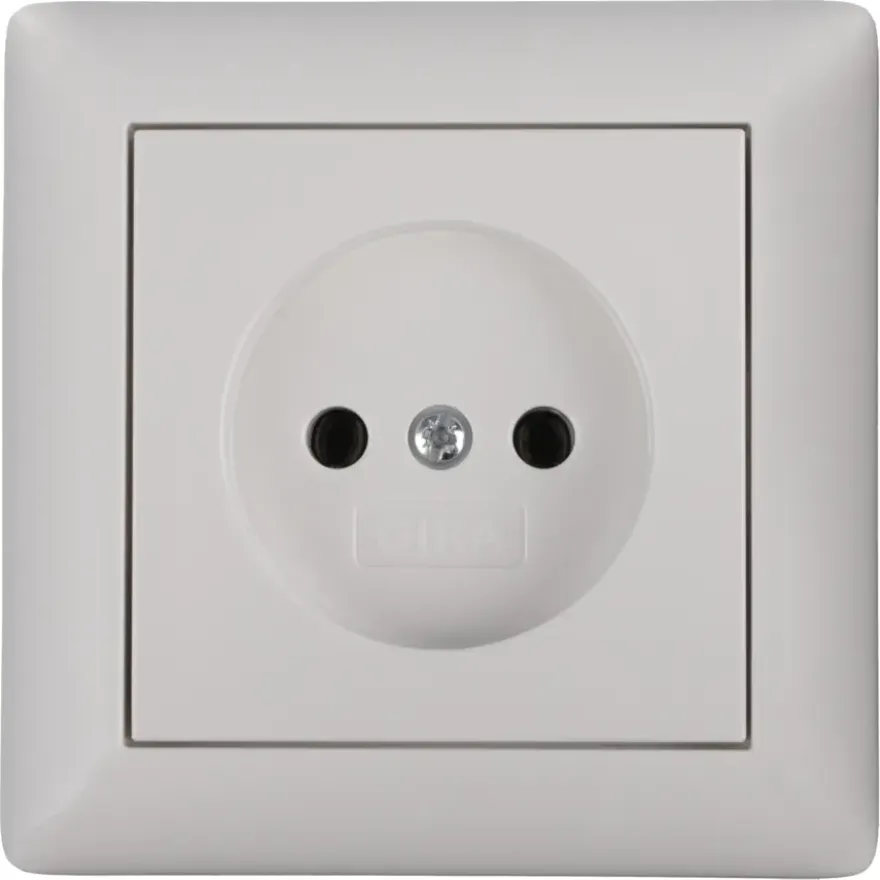 Gira ST55 inbouw enkel stopcontact wit