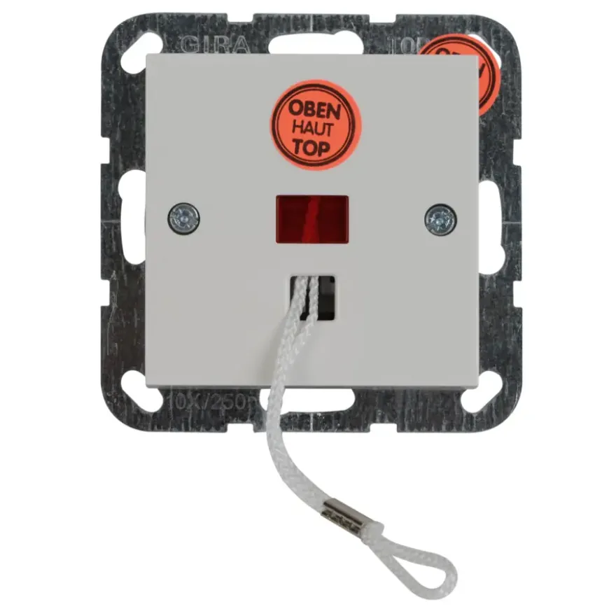 Gira ST55 inbouw trekschakelaar wit