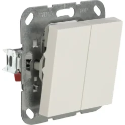Gira ST55 inbouw wissel-/wisselschakelaar wit