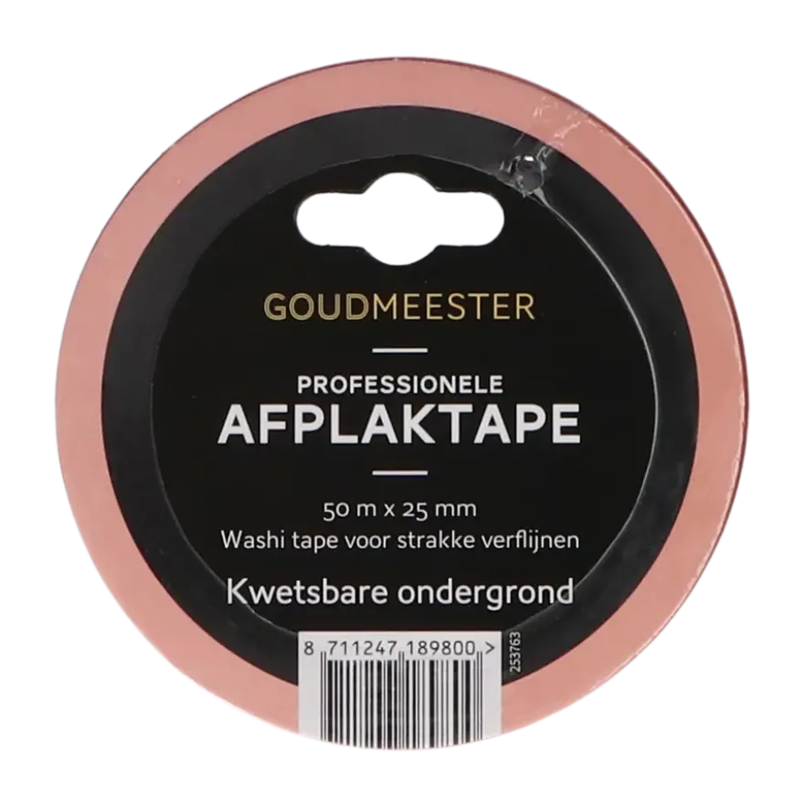 Goudmeester professionele schilderstape kwetsbare ondergrond 50 m x 25 mm