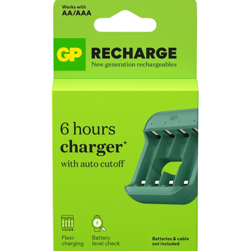 GP batterijlader USB-C (zonder batterijen)