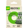 GP Batterijlader + 4x oplaadbare batterijen AA 2100mAh ReCyko + Micro USB-lader