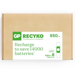 GP Batterij Oplaadbaar AAA NiMH 850 mAh ReCyko 1,2V 8 stuks