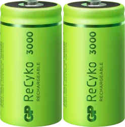 GP Batterij Oplaadbaar C Baby NiMH 3000mAh ReCyko 1,2V 2 Stuks