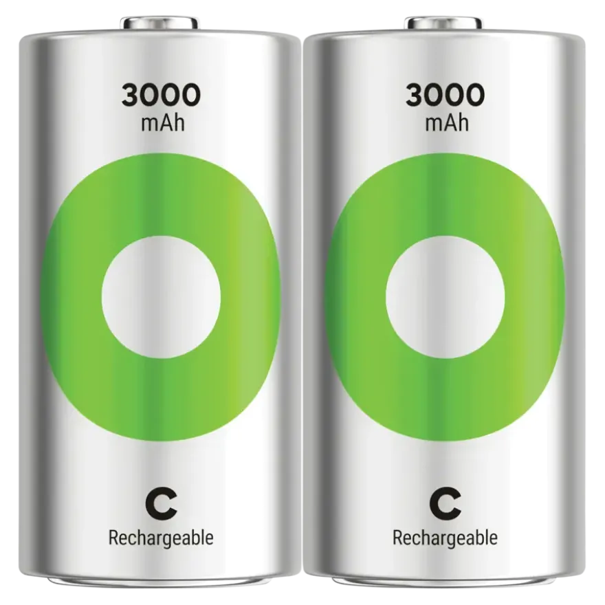 GP Batterij Oplaadbaar C NiMH 3000mAh ReCyko 1,2V 2 Stuks