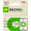 GP Batterij Oplaadbaar 9V NiMH 200mAh ReCyko 8,4V 1 Stuk