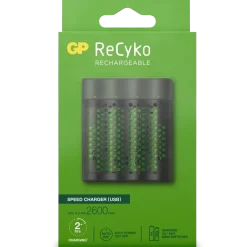 GP ReCyko+ USB Rapid Batterijlader incl. 4 AA Batterijen