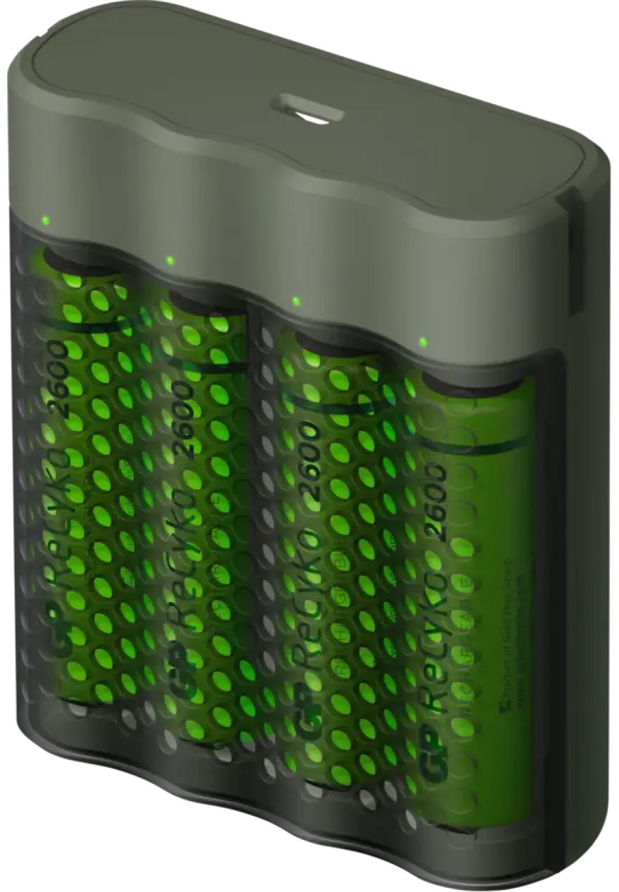GP ReCyko+ USB Rapid Batterijlader incl. 4 AA Batterijen