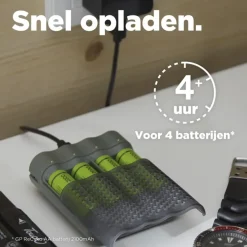 GP ReCyko+ USB Rapid Batterijlader incl. 4 AA Batterijen