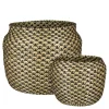 Gracy mand rond zwart- h34xd44cm