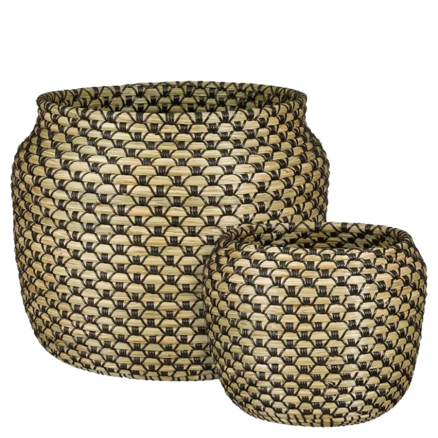Gracy mand rond zwart- h34xd44cm