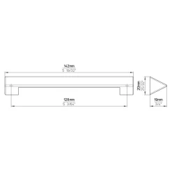 Greep Amy aluminium 142mm