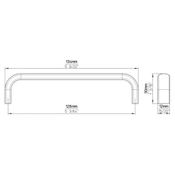Greep Donna rvs 134mm