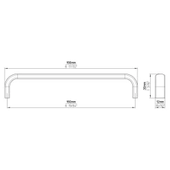Greep Donna rvs 166mm