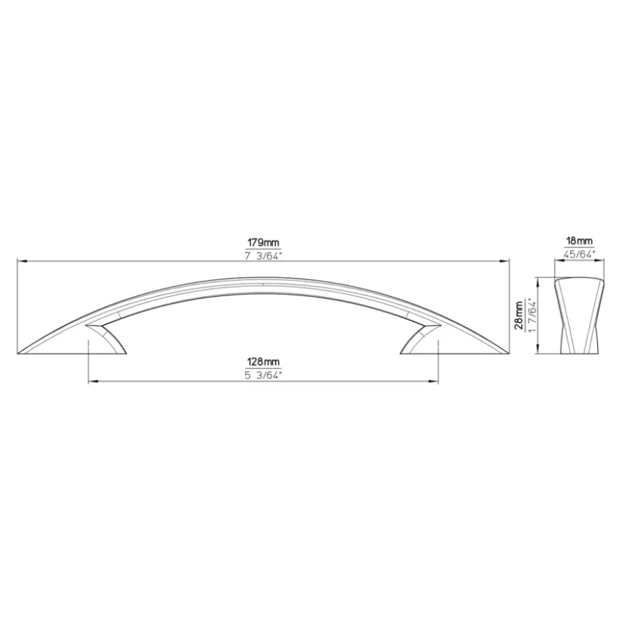 Greep Eva rvs look 180mm
