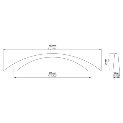 Greep Jose aluminium 160mm