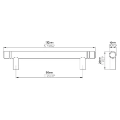 Greep Leonie rvs 132mm