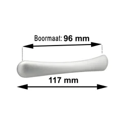 Greep Lucinda aluminium 117mm