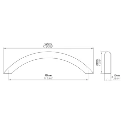 Greep Plien rvs 145mm