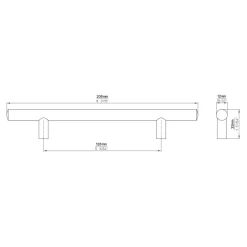 Greep Romy aluminium 208mm