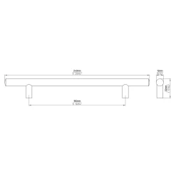 Greep Romy chroom glans 240mm