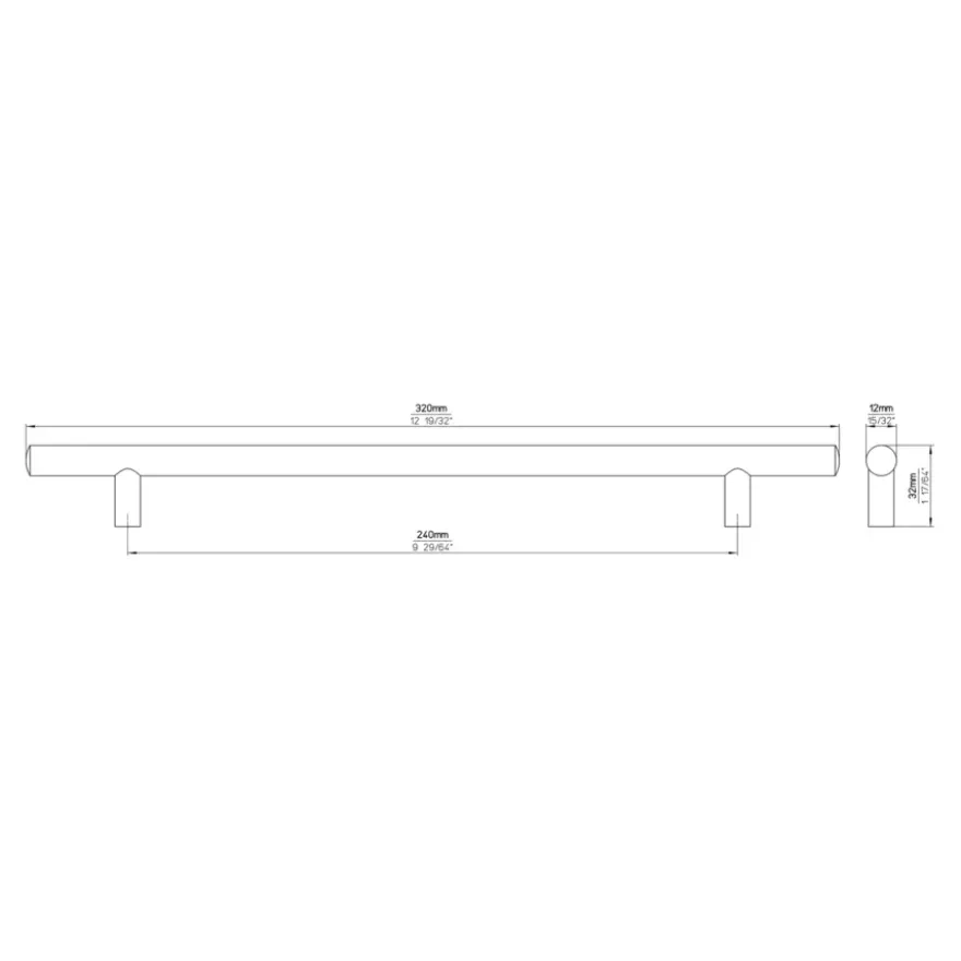 Greep Romy rvs look 320mm