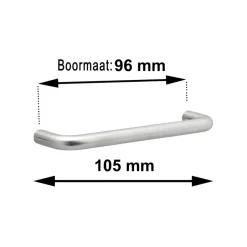 Greep Ronny rvs 105mm