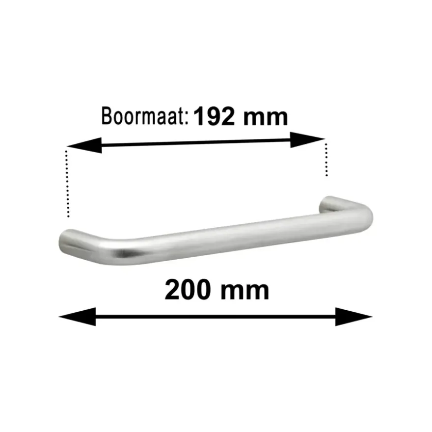 Greep Ronny rvs 200mm