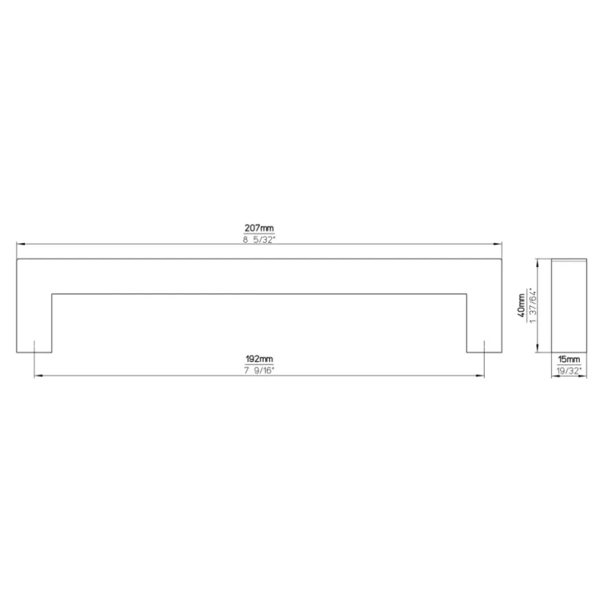 Greep Tessa rvs 207mm